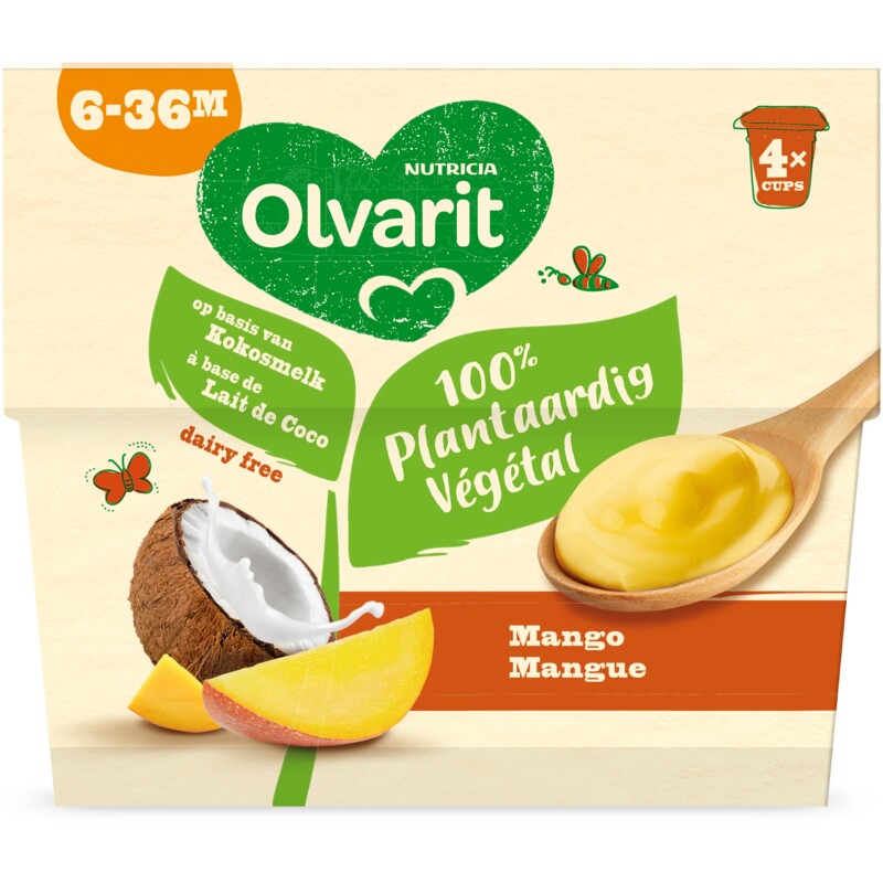 Een afbeelding van Olvarit Plantaardig toetje mango 6-36m