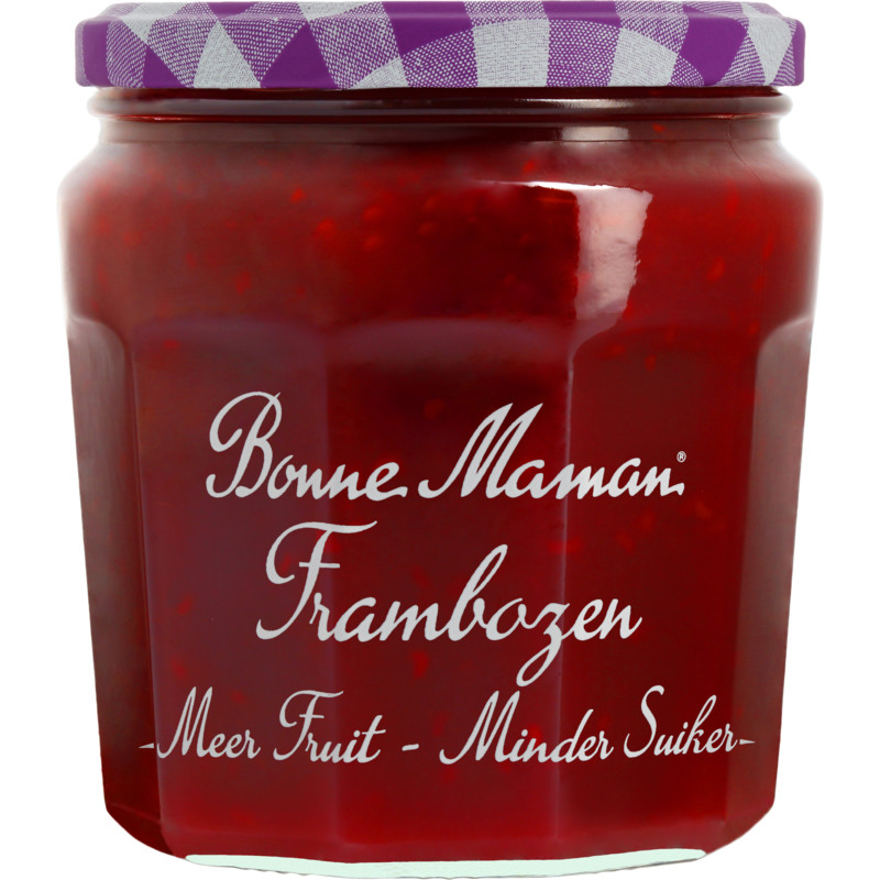 Een afbeelding van Bonne Maman Meer fruit minder suiker frambozenjam