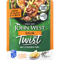 Een afbeelding van John West Twist zalm met citroen & tijm