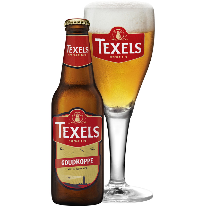 Een afbeelding van Texels Goud blond bier met gerst