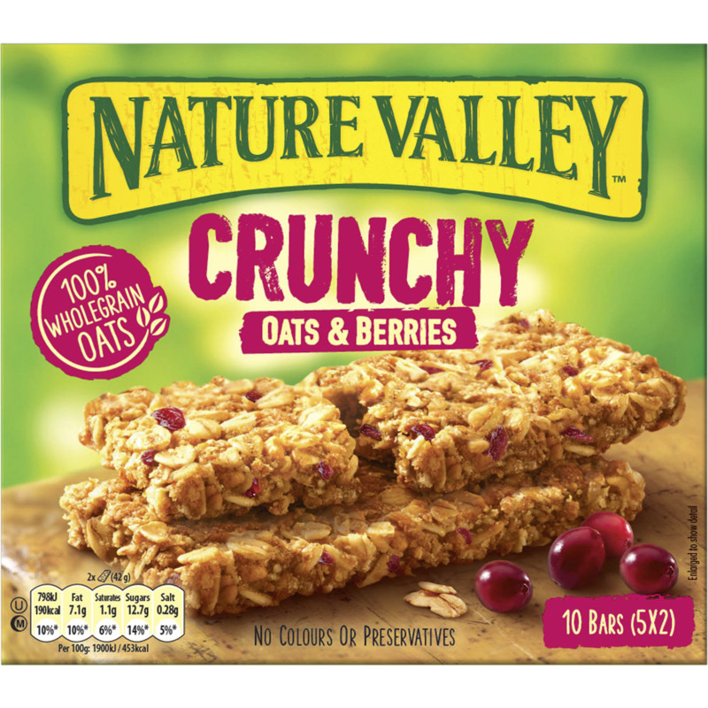 Een afbeelding van Nature Valley Crunchy haver & bessen koek