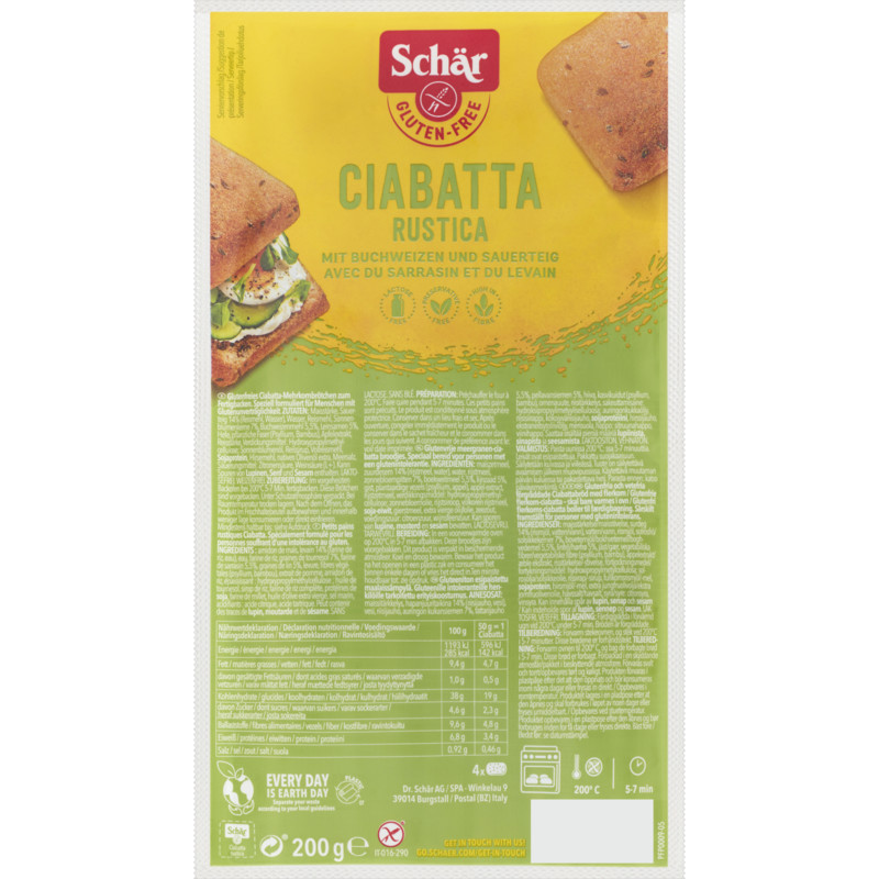 Een afbeelding van Schär Ciabatta rustica glutenvrij