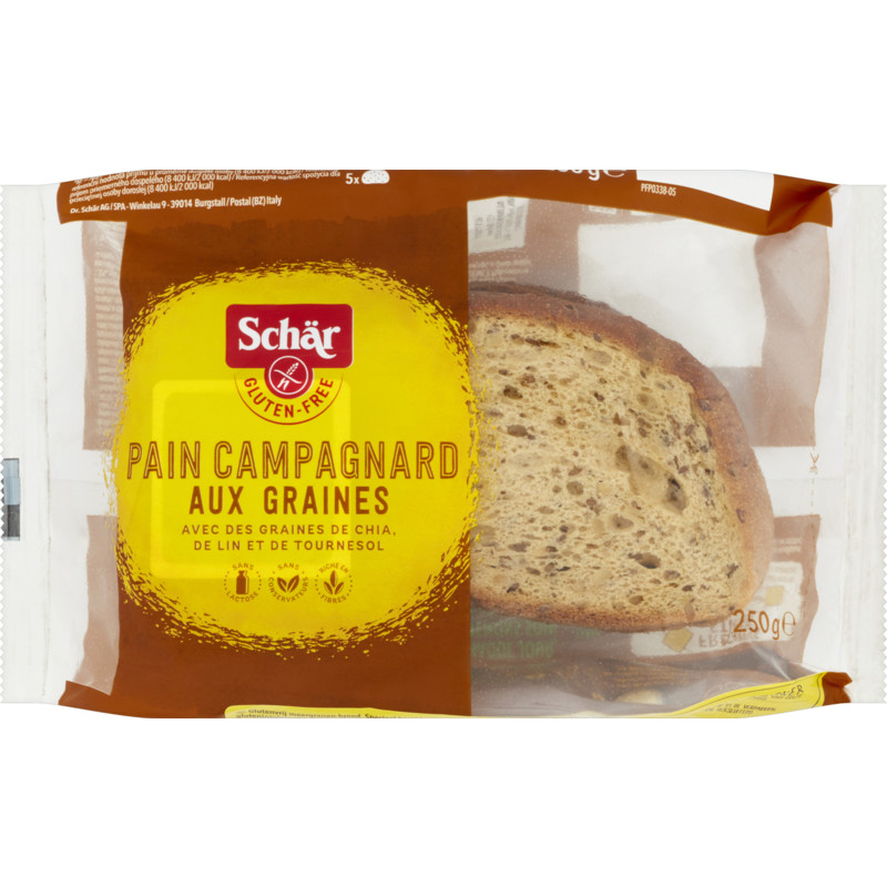 Een afbeelding van Schär Pain campagnard glutenvrij aux graines