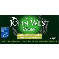 Een afbeelding van John West Ansjovisfilet  in extra virgin olijfolie