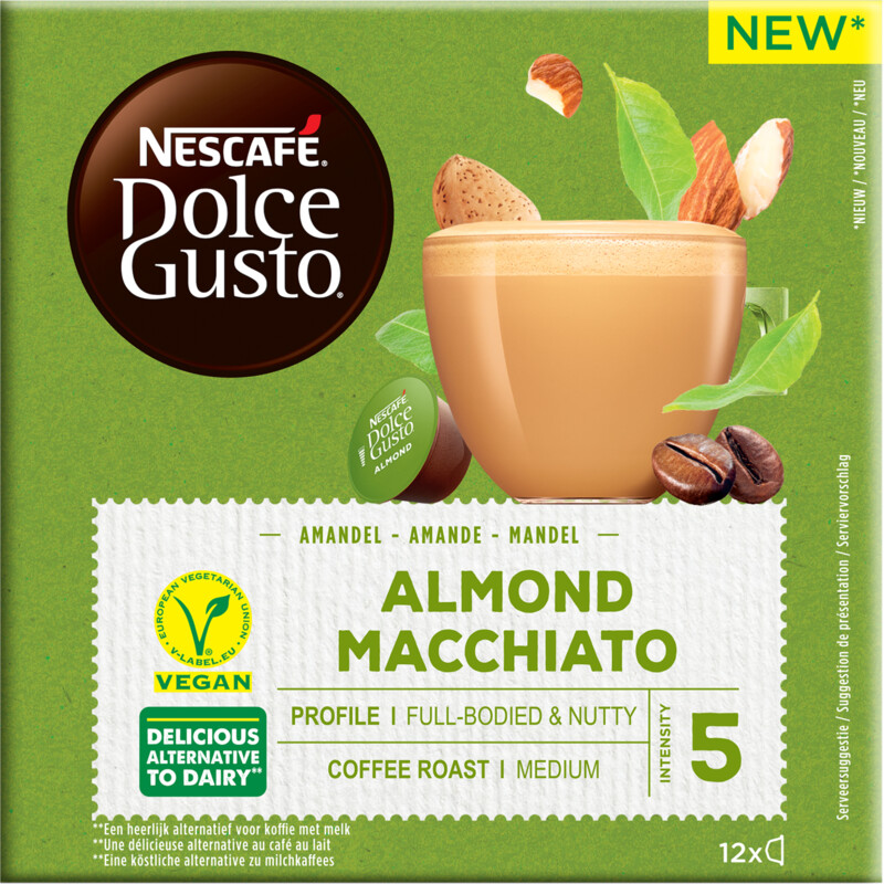 Nescafé Dolce Gusto Almond macchiato vegan capsules reserveren Albert