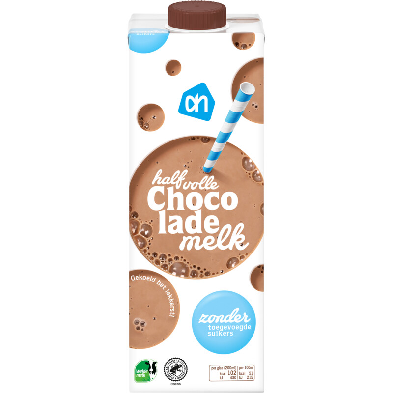 AH Chocolademelk zonder toegevoegde suiker bestellen ah.nl