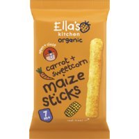 Een afbeelding van Ella's Kitchen Maize sticks wortels + mas 7+ bio