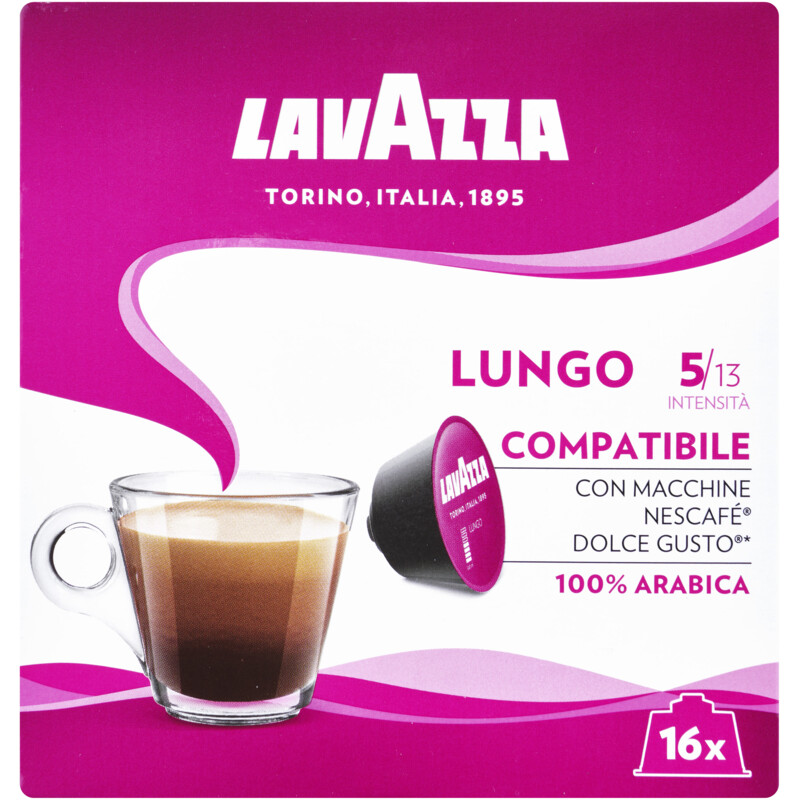 Een afbeelding van Lavazza Lungo dolce gusto koffiecups