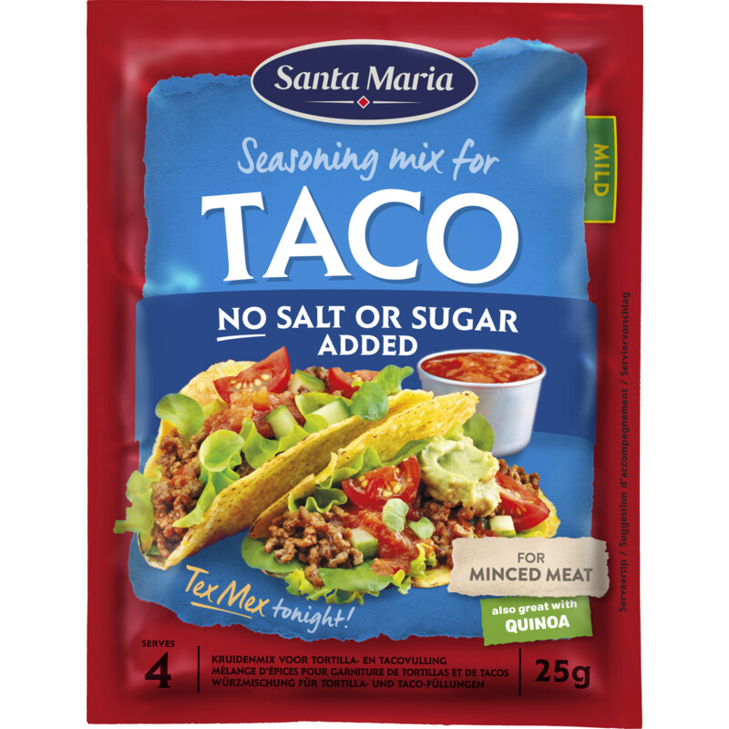 Maria Taco seasoning mix no salt or sugar bestellen | Albert Heijn