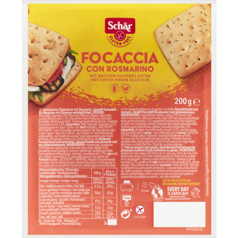 Een afbeelding van Schär Focaccia glutenvrij