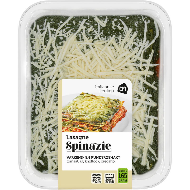 Een afbeelding van AH Spinazie lasagne