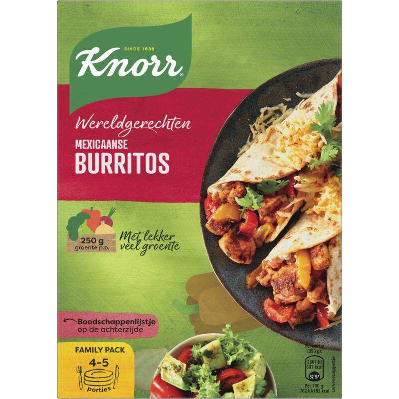 Een afbeelding van Knorr Wereldgerecht Mexicaanse burritos
