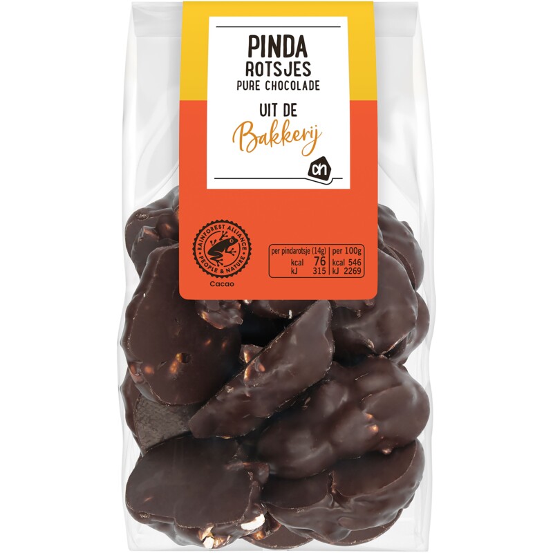 Een afbeelding van AH Pindarotsjes pure chocolade