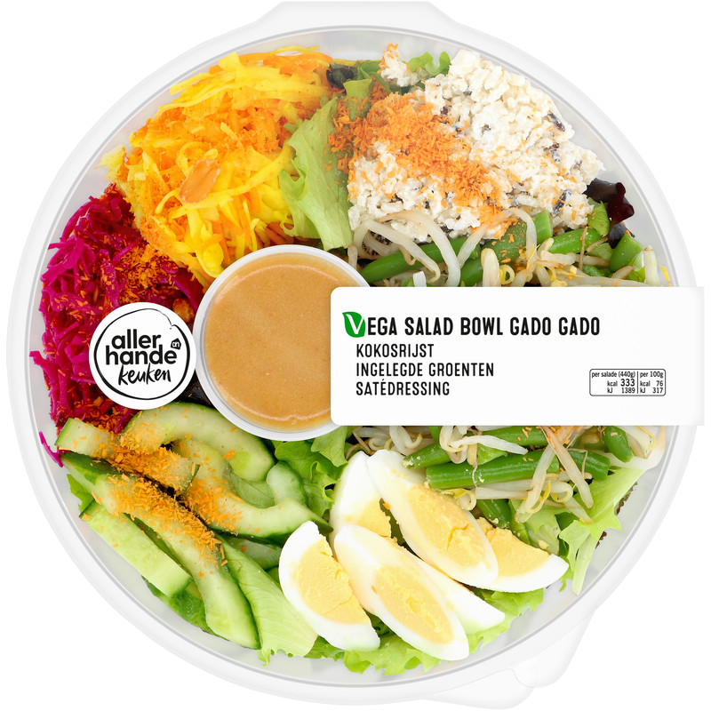 Een afbeelding van AH Vega salad bowl gado gado