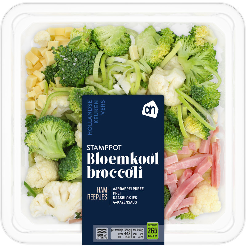 Een afbeelding van AH Verse stamppot bloemkool broccoli