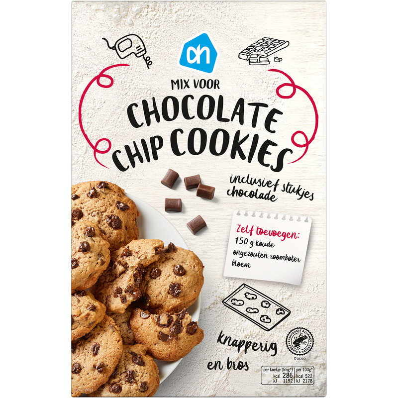 Een afbeelding van AH Mix voor chocolate chip cookies