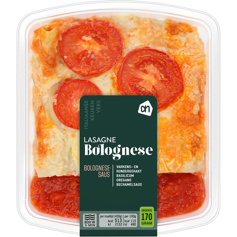 Een afbeelding van AH Lasagna bolognese
