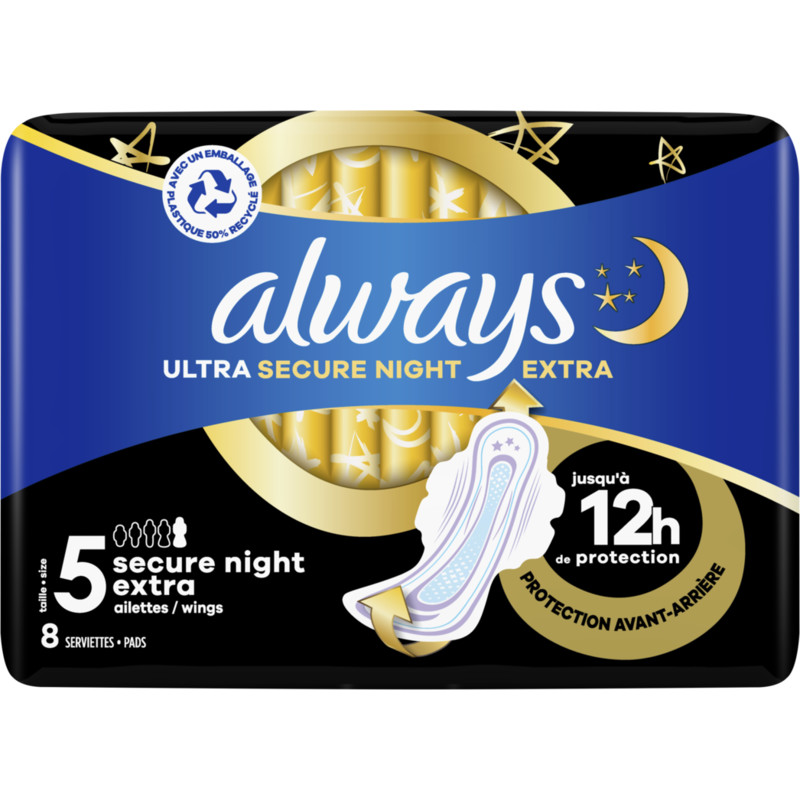 Een afbeelding van Always Ultra secure night extra wings