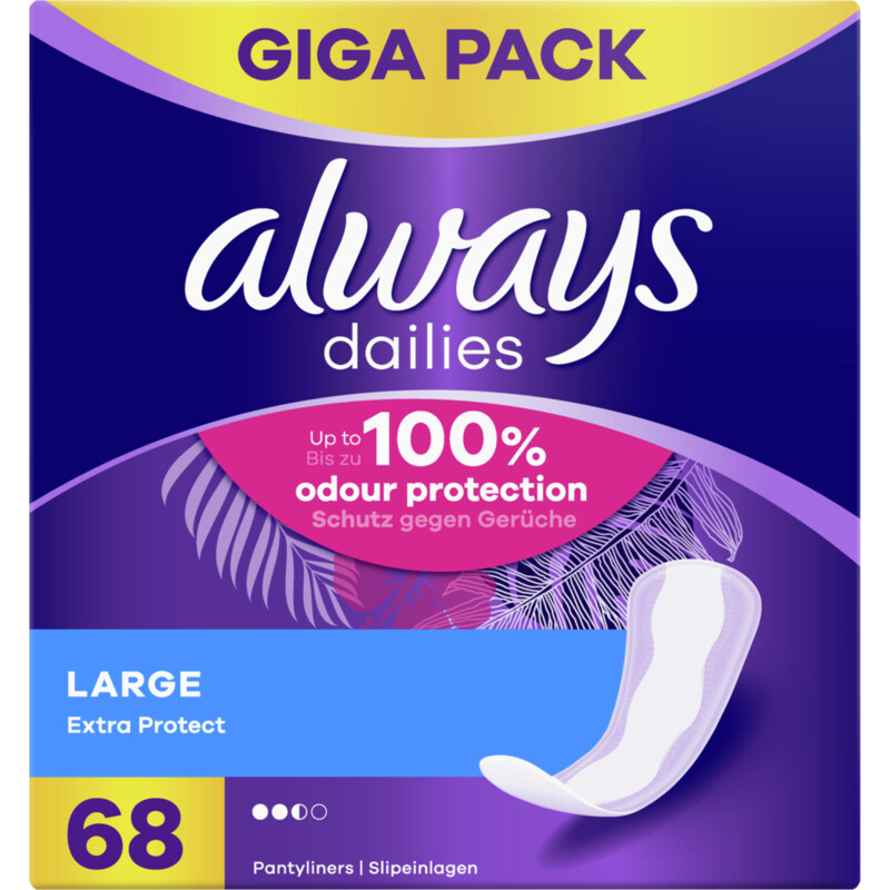 Een afbeelding van Always Protect long 0% perfume inlegkruisje