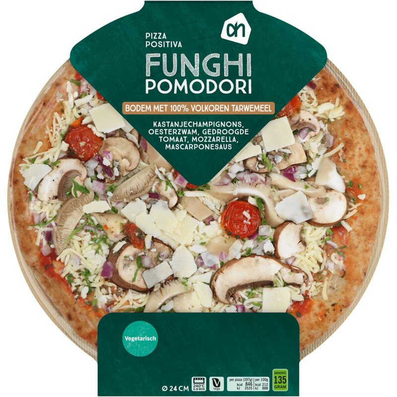 Een afbeelding van AH  Volkorenpizza funghi & pomodori