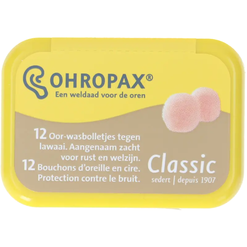 Ohropax Classic oordopjes, 12 stuks