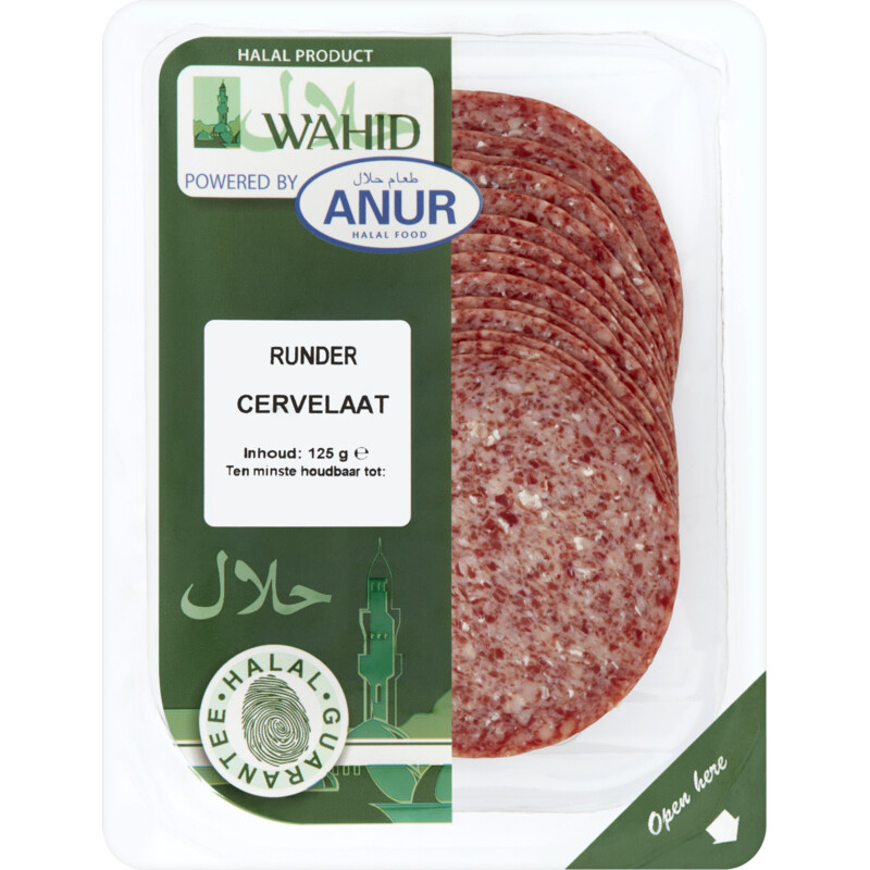 Een afbeelding van Wahid rundercervelaat 125 gram