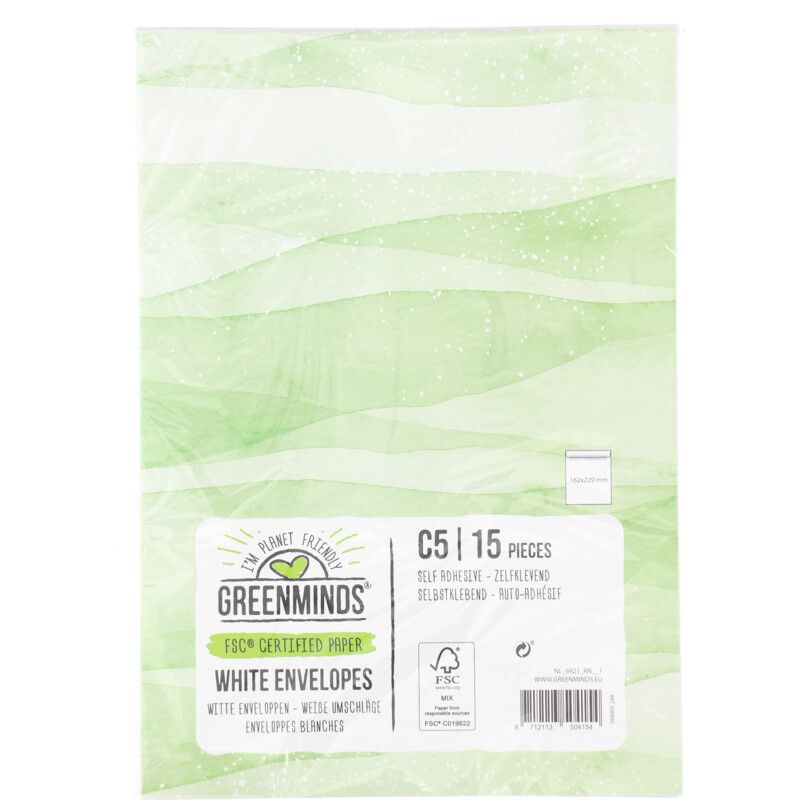Een afbeelding van Greenminds Enveloppen C5 wit