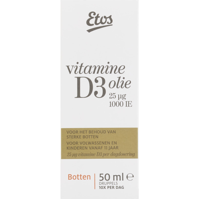 Erfgenaam last geleider Etos Vitamine D3 Hooggedoseerd Olie bestellen | Albert Heijn
