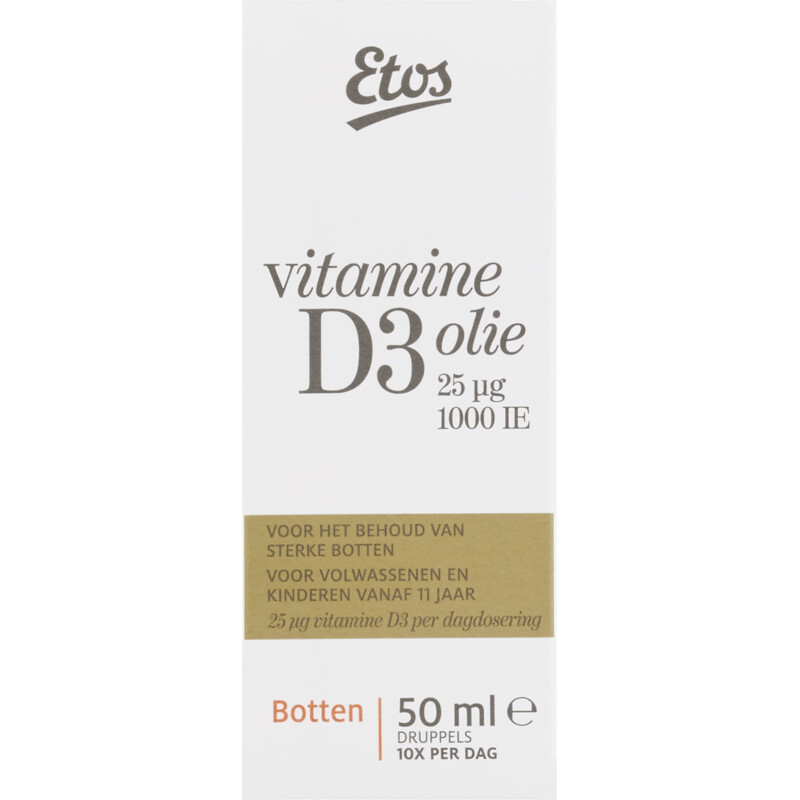 Erfgenaam last geleider Etos Vitamine D3 Hooggedoseerd Olie bestellen | Albert Heijn