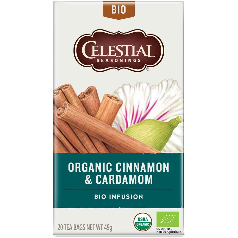 Een afbeelding van Celestial Seasonings Organic cinnamon & cardamon thee