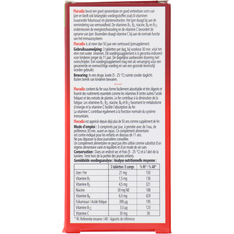 Een afbeelding van Floradix Ijzer-tabletten