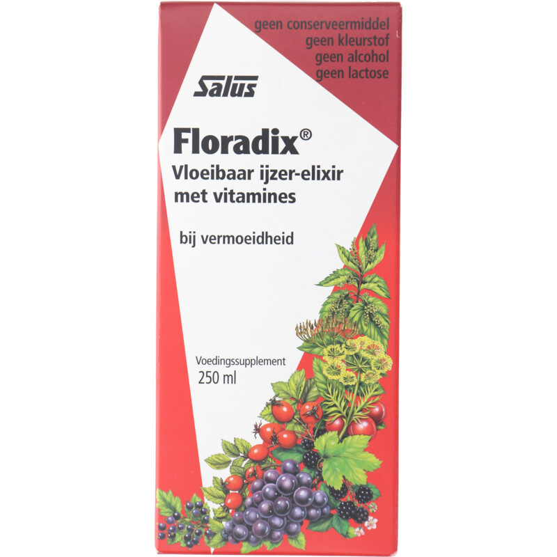 Een afbeelding van Floradix Vloeibaar ijzer-elixir met vitamines