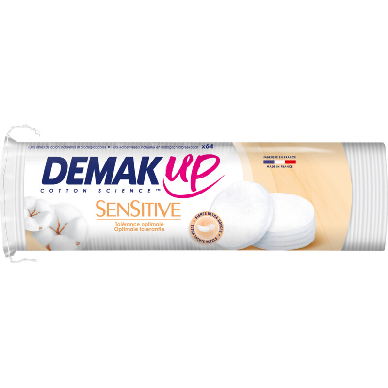Een afbeelding van Demak'Up Sensitive rond wattenschijfjes