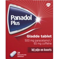 Een afbeelding van Panadol Plus gladde tablet 500mg paracetamol