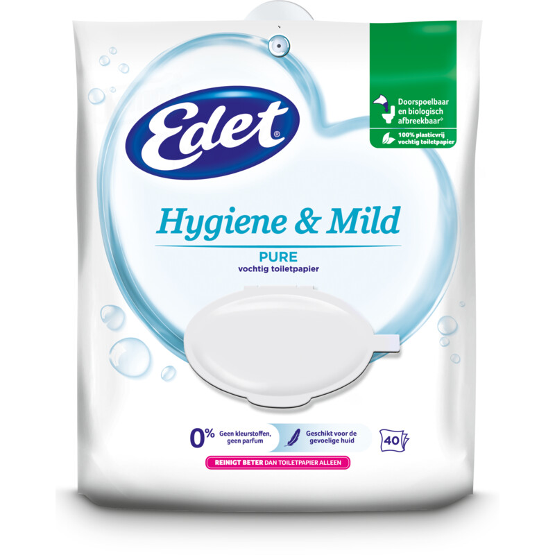 Een afbeelding van Edet Vochtig toiletpapier pure