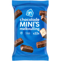 Een afbeelding van AH Chocolade mini's met melkvulling