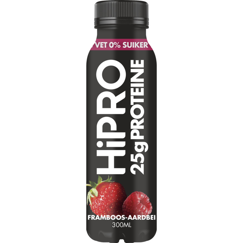 band Op tijd verzoek HiPRO Protein drink framboos aardbei bestellen | Albert Heijn