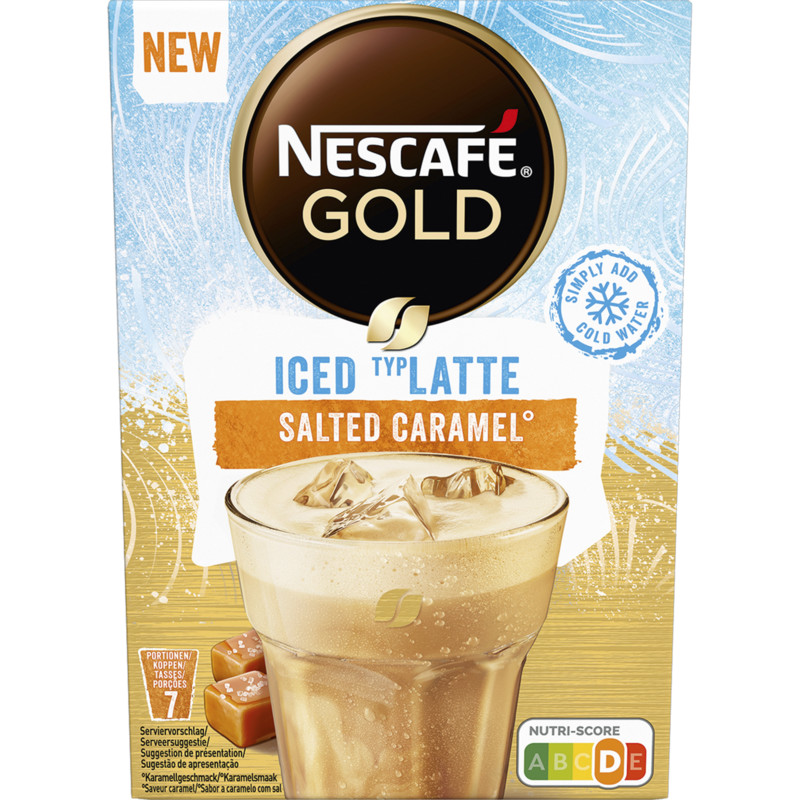 Een afbeelding van Nescafé Iced salted caramel oploskoffie