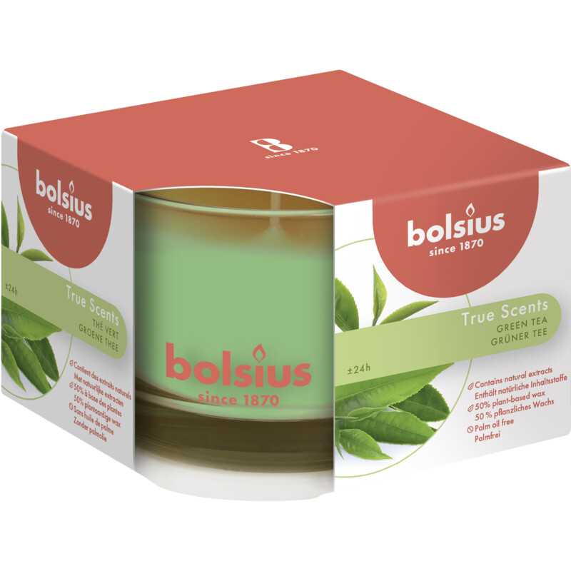 Een afbeelding van Bolsius True scents geurglas groene thee