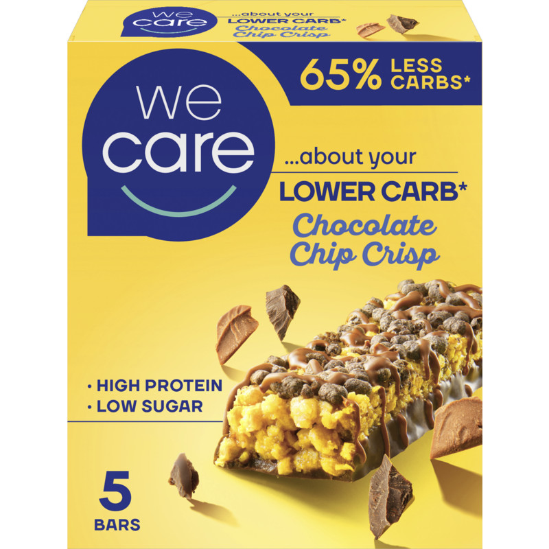 Een afbeelding van Wecare Lower carb chocolate chip crisp