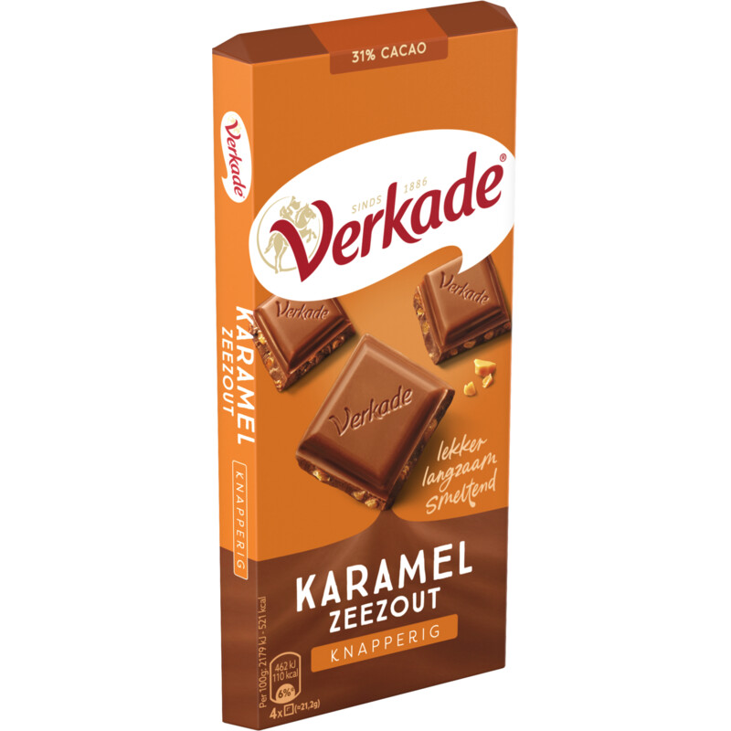 Een afbeelding van Verkade Tablet krokante karamel/zeezout