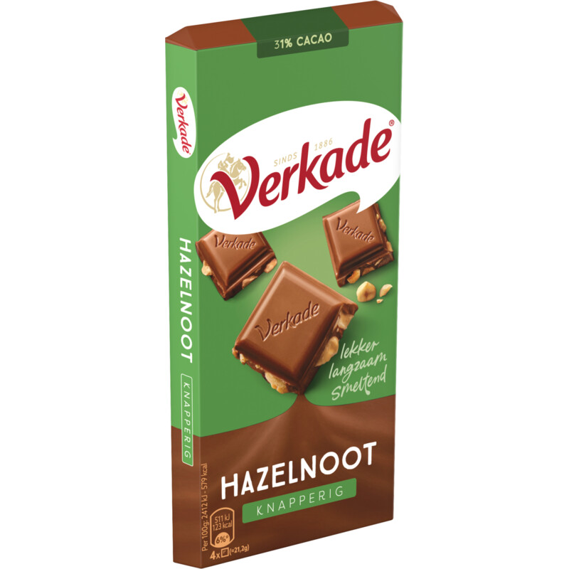 Een afbeelding van Verkade Tablet melk hazelnoot