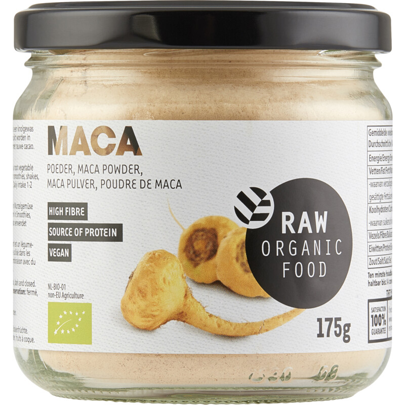 Een afbeelding van Raw Organic Food Maca high energy poeder