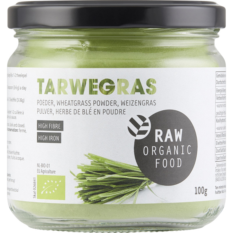 Een afbeelding van Raw Organic Food Tarwegraspoeder RAW 100g - bio