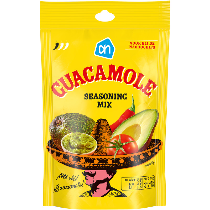 Een afbeelding van AH Guacamole seasoning mix
