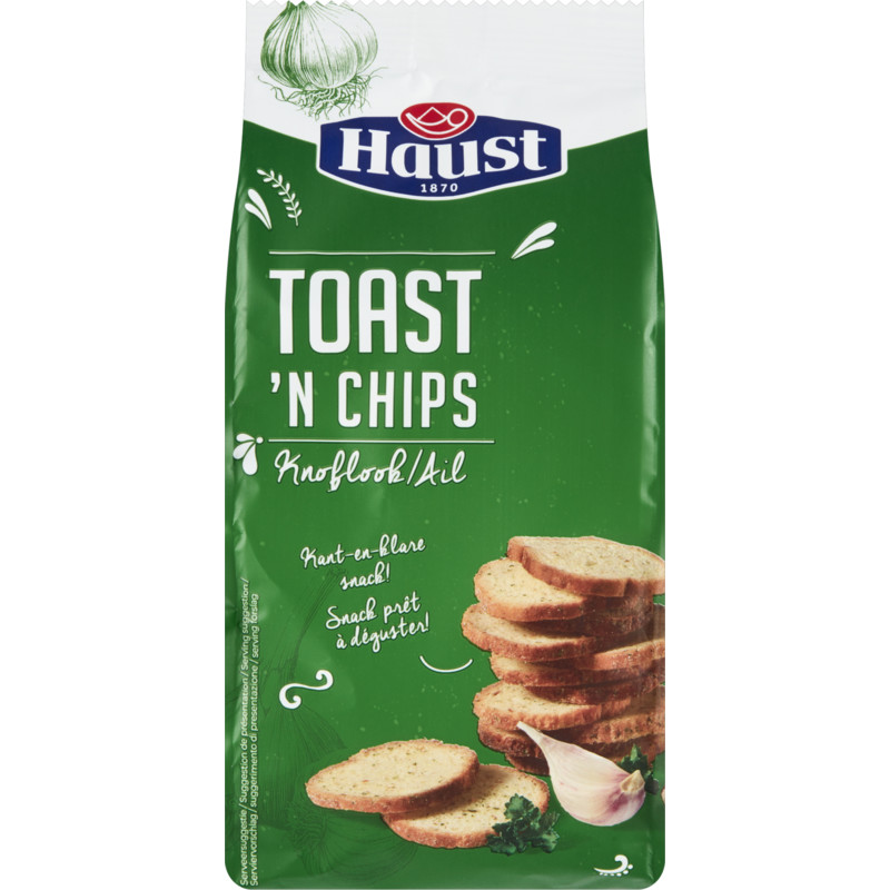 Een afbeelding van Haust Toast en chips knoflook