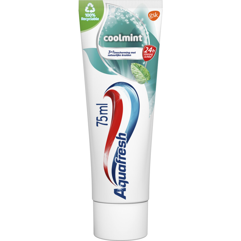 Een afbeelding van Aquafresh Cool mint tandpasta voor gezonde tanden