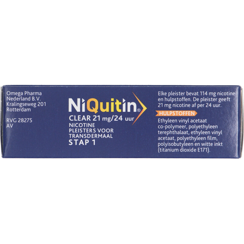 Een afbeelding van Niquitin Clear 21mg nicotine pleister stap 1