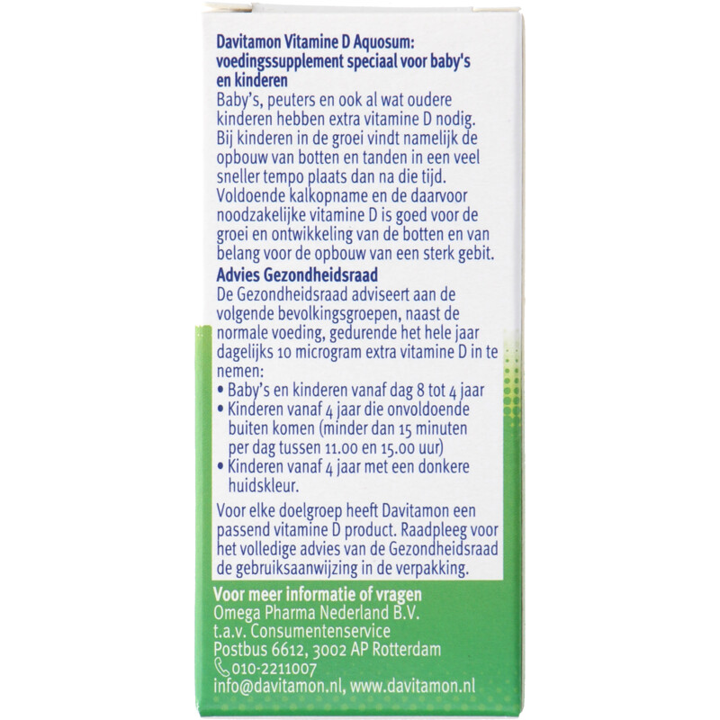 Een afbeelding van Davitamon Vitamine D aquosum 0-4 jaar