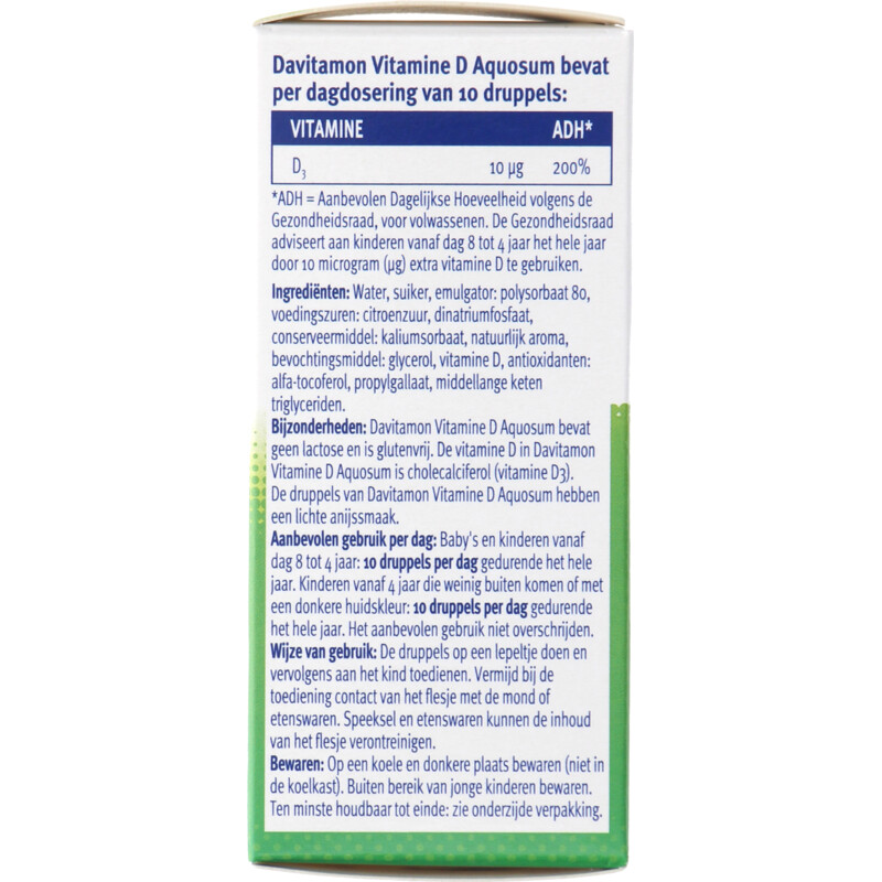Een afbeelding van Davitamon Vitamine D aquosum 0-4 jaar